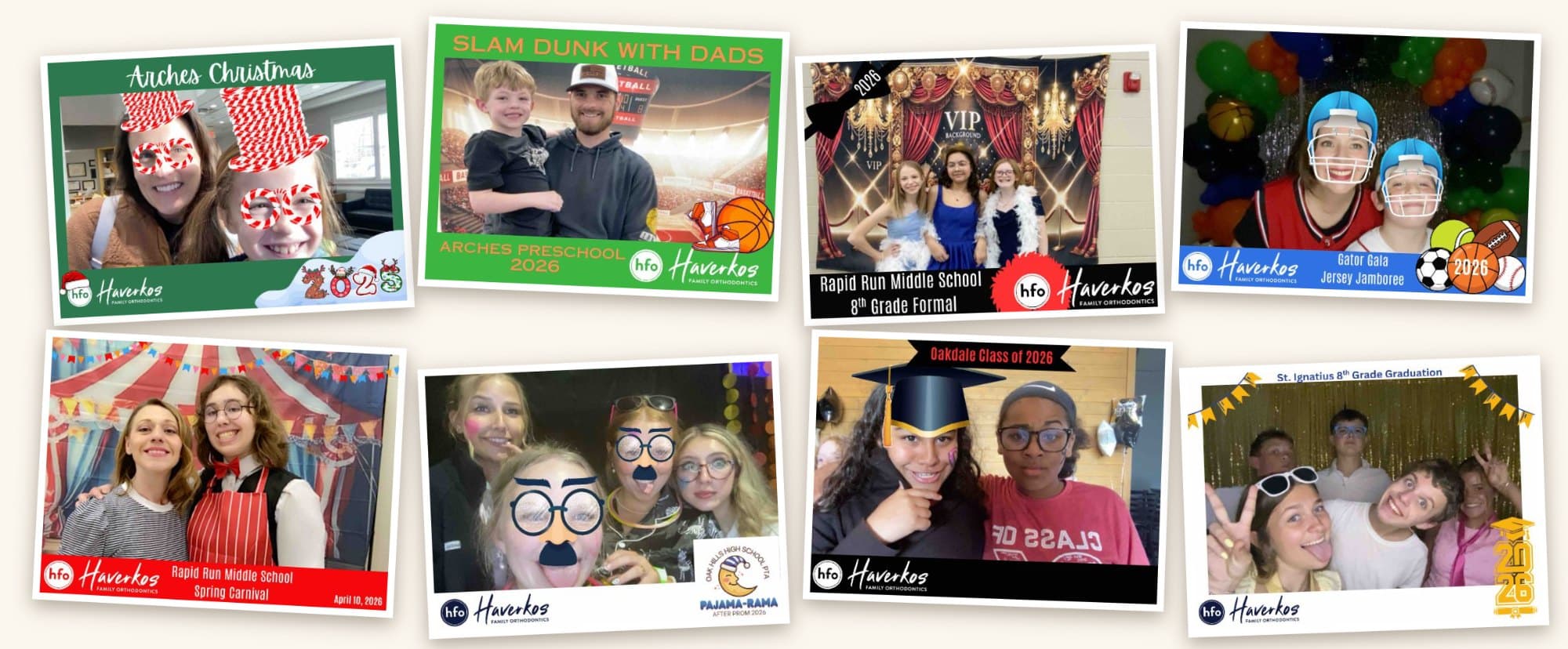 Haverkos event photos with custom branded frames