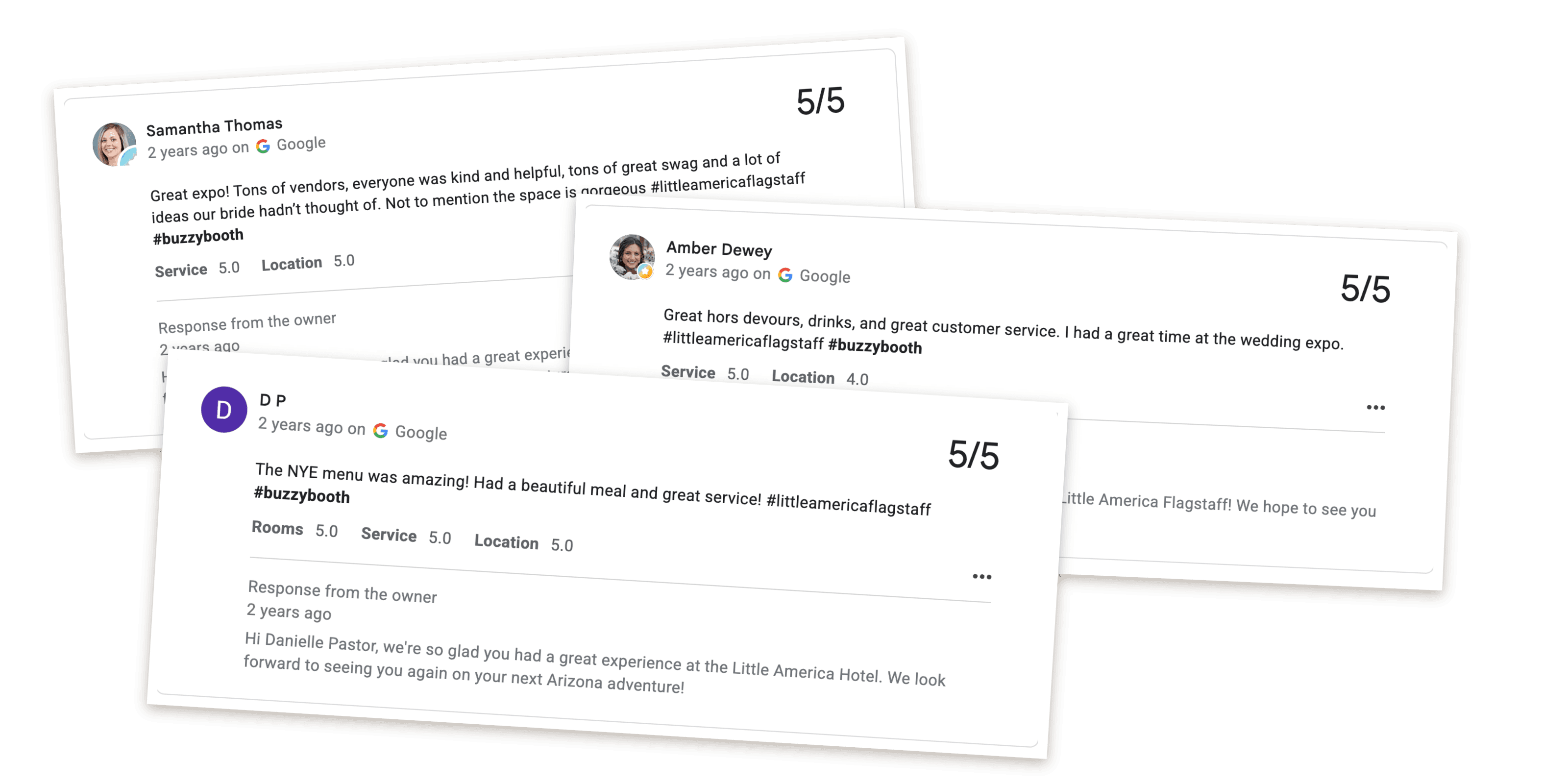 Guest review screenshots for Little America Flagstaff