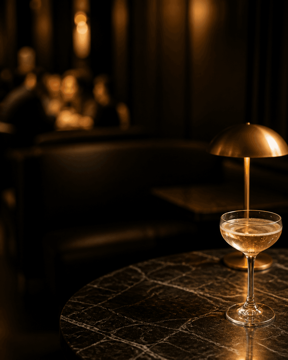 A warmly lit table in an elegant hospitality venue
