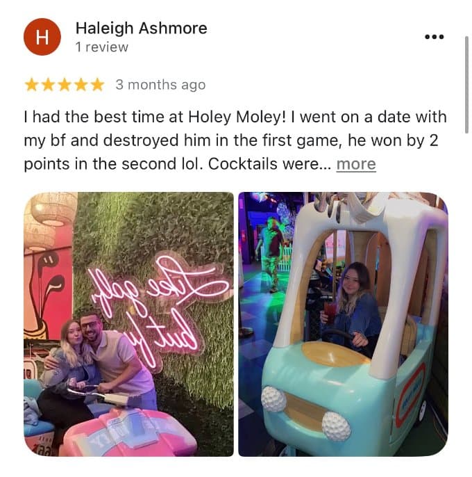 Five-star Google review from a guest