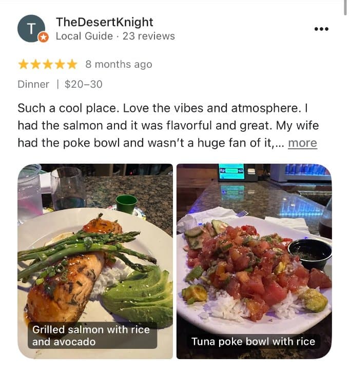 Five-star Google guest review 3