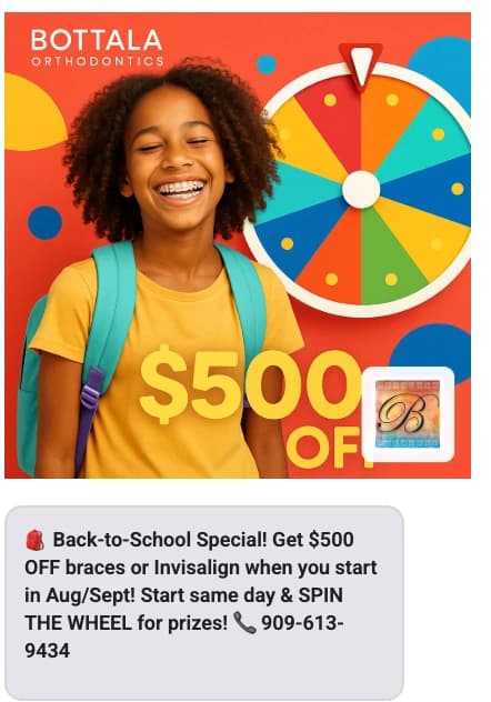 Bottala Orthodontics back-to-school campaign