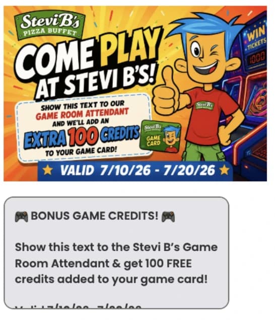Family entertainment bonus game credits campaign