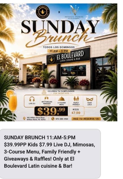 El Boulevard Sunday brunch campaign