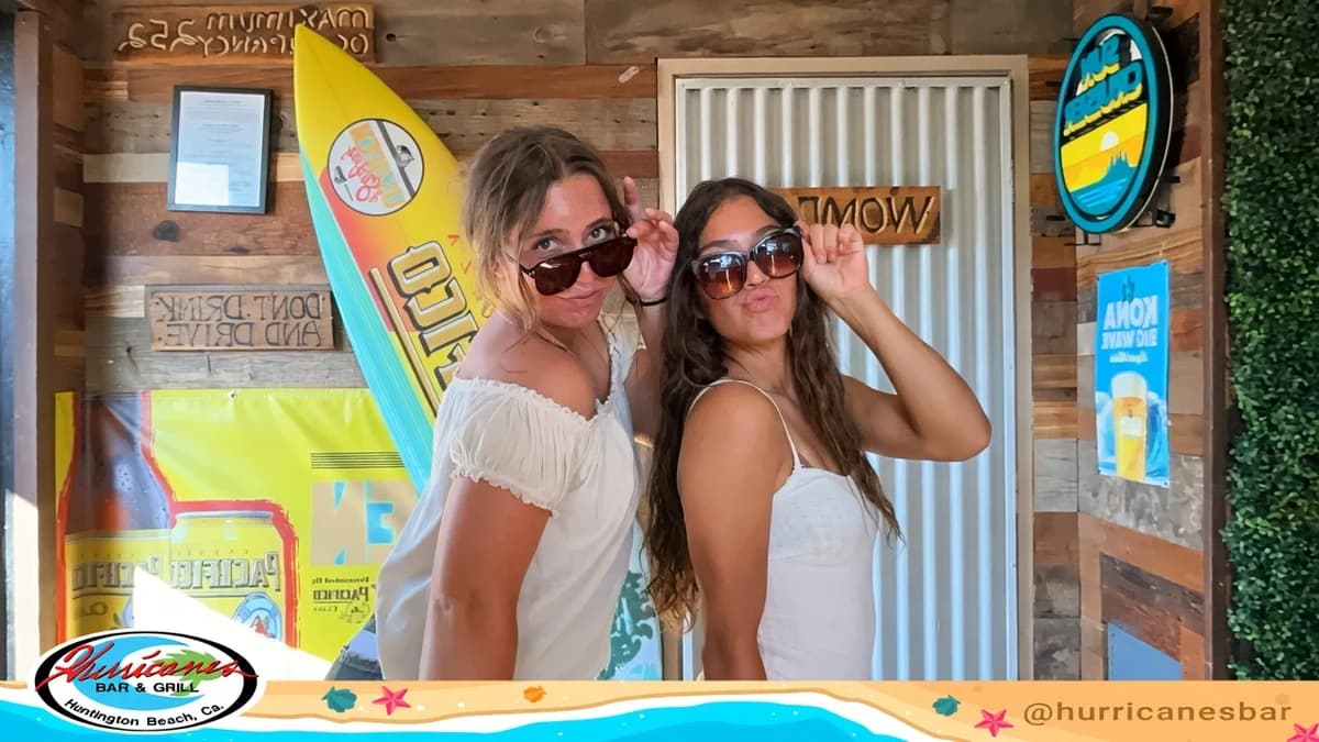 Branded BuzzyBooth photo from Hurricanes Bar & Grill