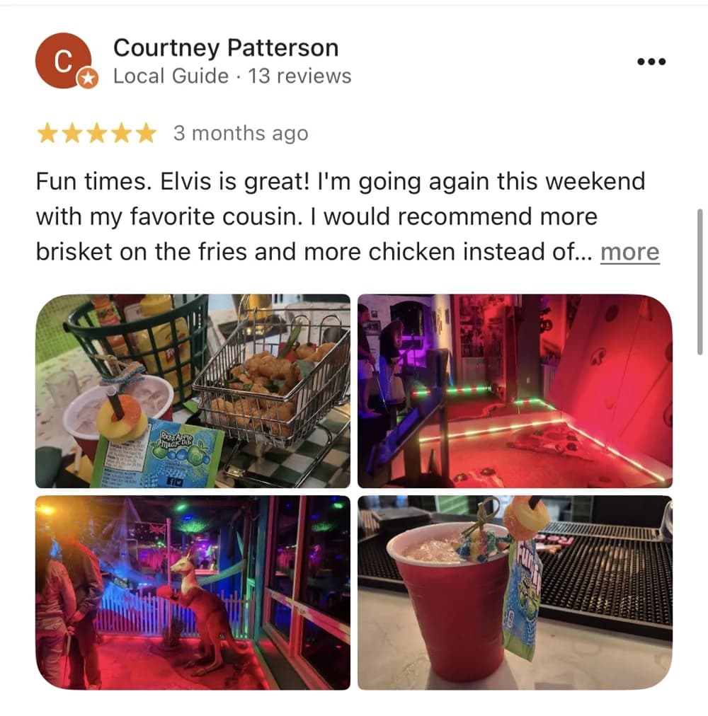 Courtney Patterson’s five-star entertainment venue review