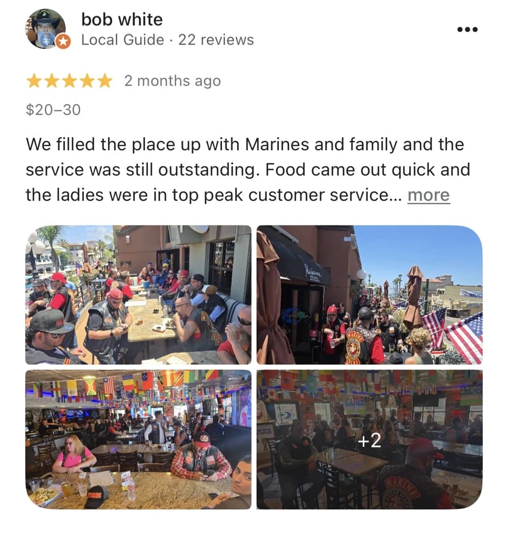 Bob White’s five-star restaurant review with guest photos