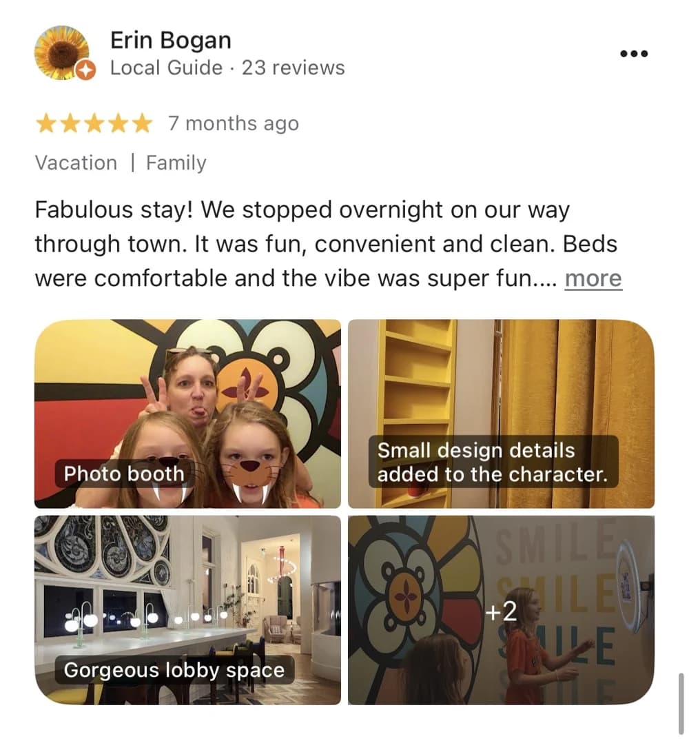 Erin Bogan’s five-star hotel review with guest photos