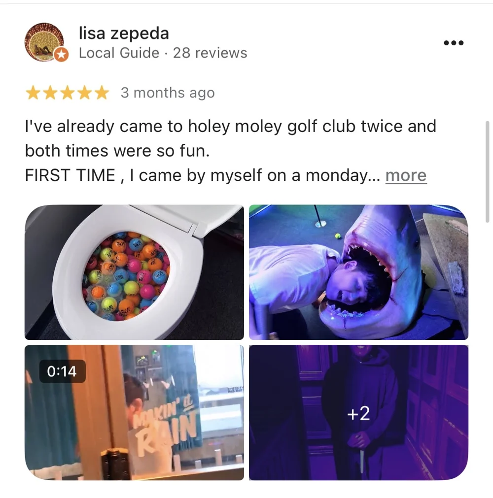 Lisa Zepeda’s five-star review of Holey Moley