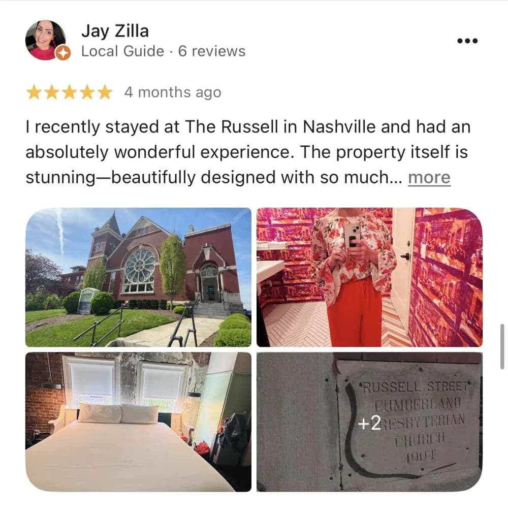 Jay Zilla’s five-star review of The Russell in Nashville