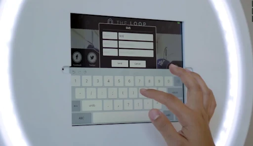 A guest entering contact information after creating media