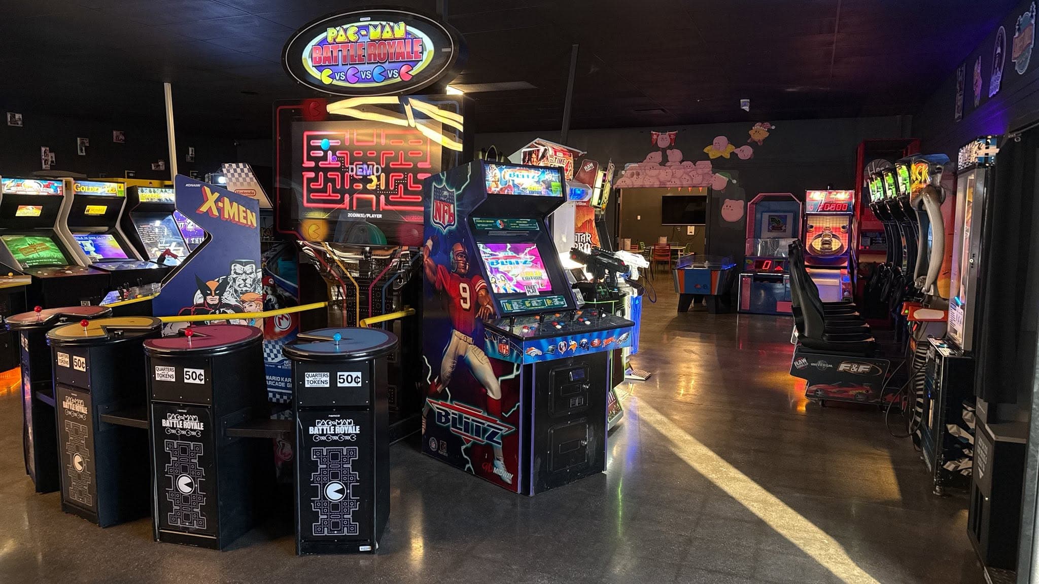 Arcade games inside Last Level Fenton in Michigan