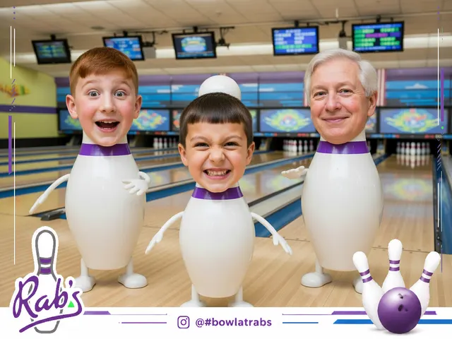 Rab’s Bowling guests transformed into bowling pins in an AI photo