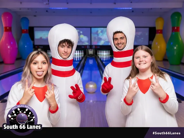 South 66 Lanes guests transformed into bowling pins in an AI photo