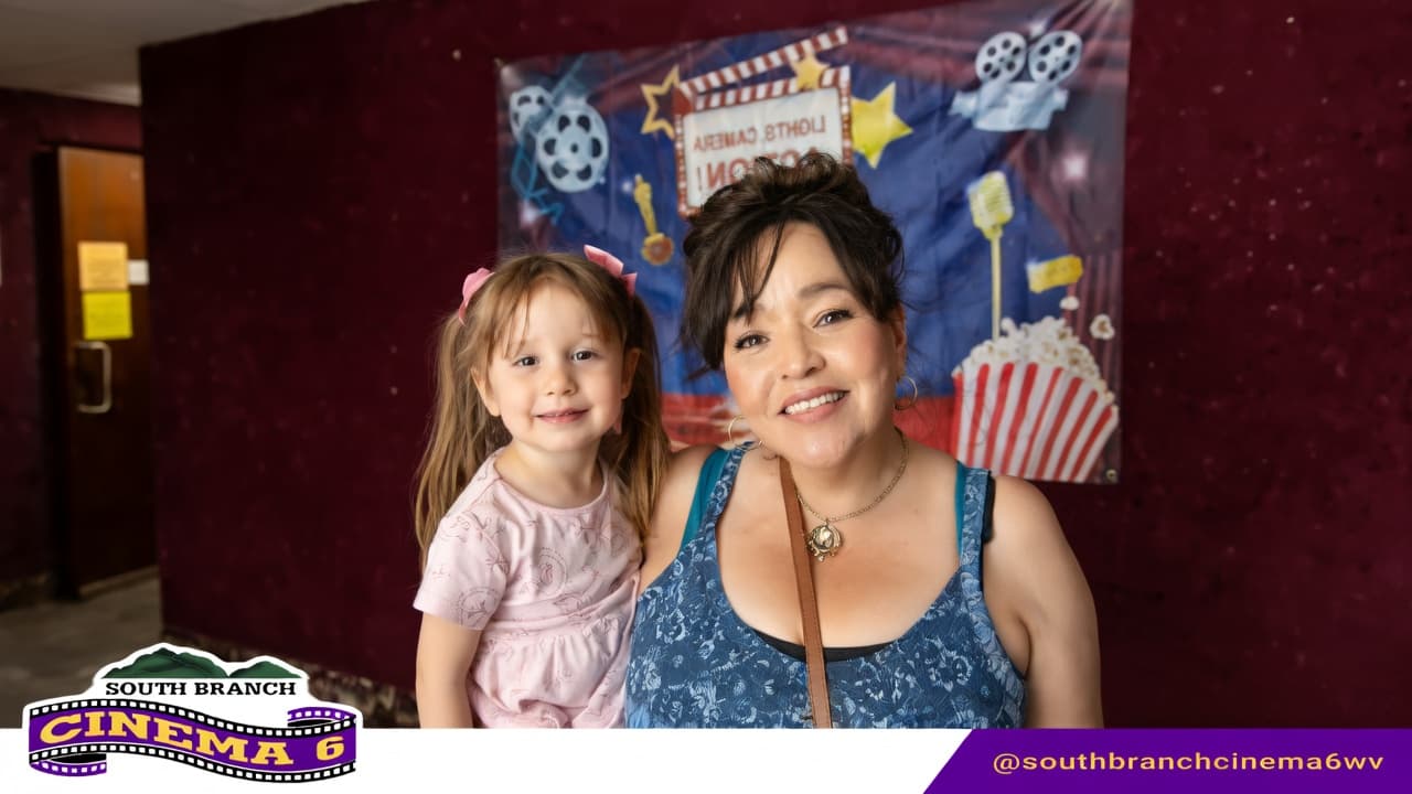 South Branch Cinema 6 guests smiling in a branded photo