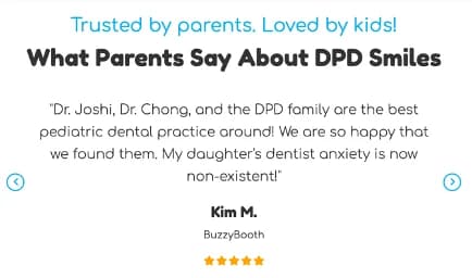 A five-star parent review for DPD Smiles