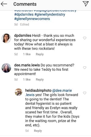A recommendation conversation beneath a patient post