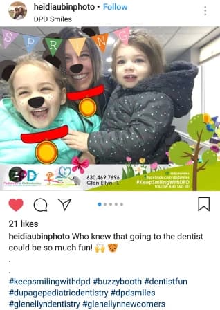 A DPD Smiles patient photo shared on Instagram