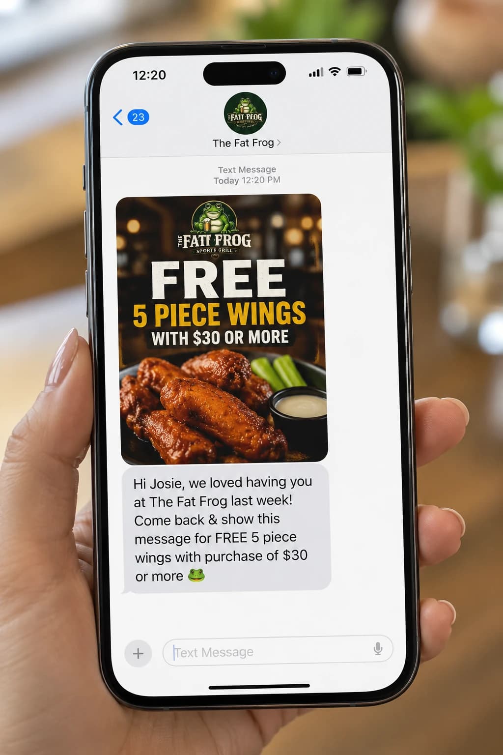 An automatic return offer on a guest’s phone
