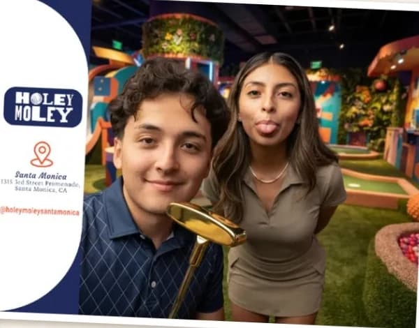 Guests transformed into golfers by the custom AI filter.